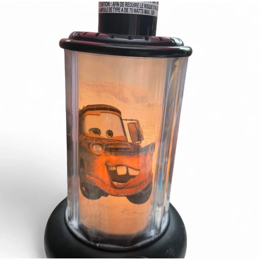 VTG Disney Pixar Cars Mater Rotating Cylinder Table Lamp Light Works KNG America